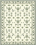 Green Floral Vine Symmetry Pattern Rug