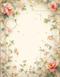 Elegant Peony Vine Floral Rug