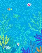 Ocean Life Tropical Fish Turtle Pattern Rug