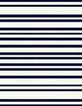 Classic Navy And White Stripes Rug
