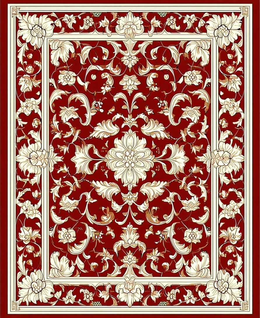 Rich Floral Vine Intricate Design Rug