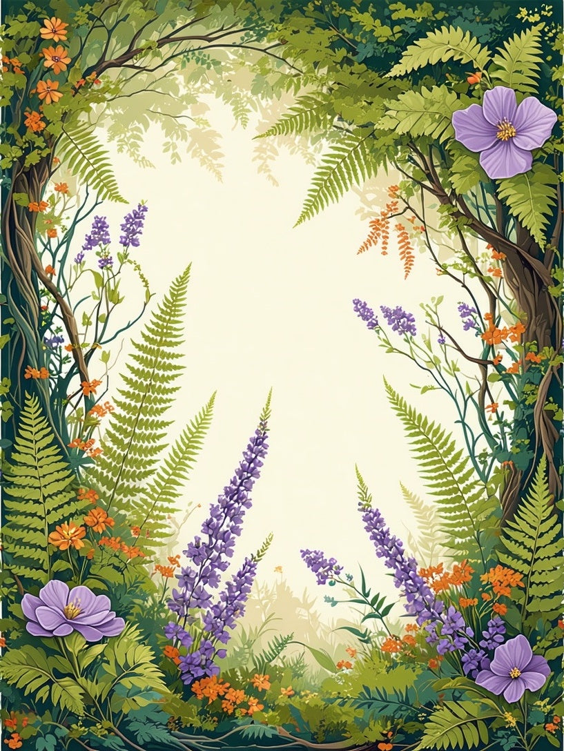 Enchanting Forest Floral Nature Rug