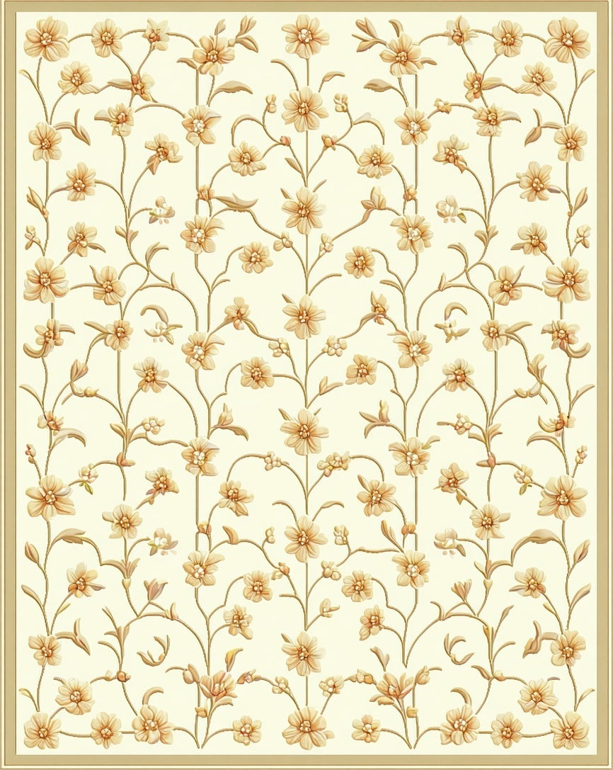 Classic Floral Vine Pattern Rug
