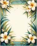 Tropical Blossom Leaf Pattern Rug