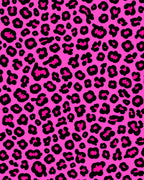 Bold Pink Black Wild Pattern Rug