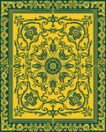 Ornate Floral Vine Tapestry Design Rug