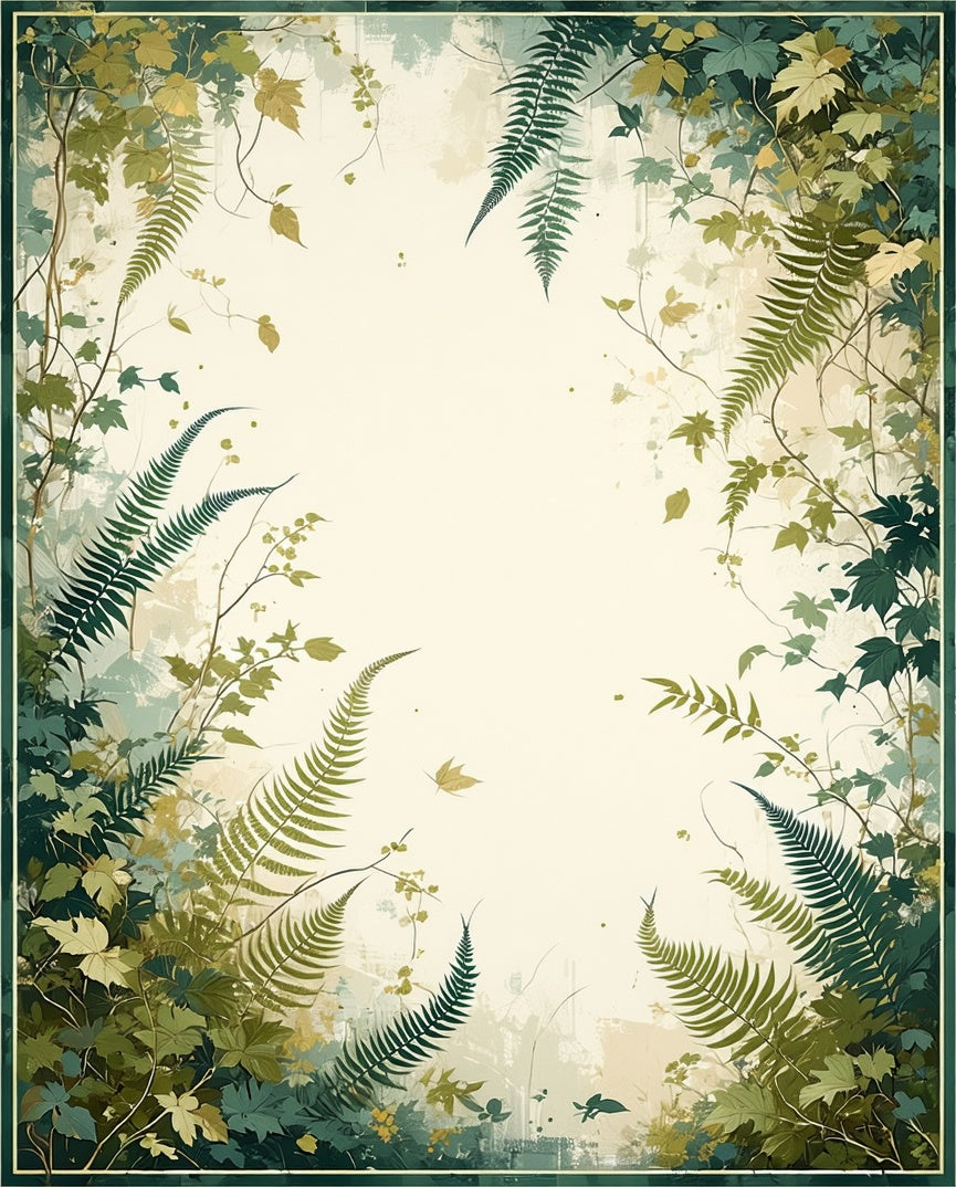 Lush Forest Fern Botanical Garden Rug