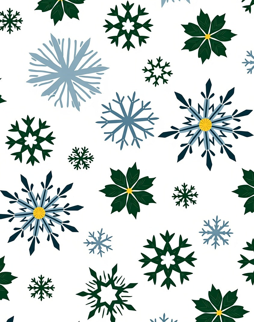 Deep Green Blue Snowflake Medallion Rug