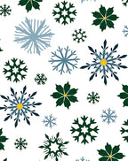 Deep Green Blue Snowflake Medallion Rug