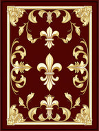 Regal Gold Fleur-de-Lis Pattern Rug