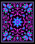 Vibrant Floral Filigree Pattern Rug