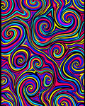 Bold Swirl Pattern Funky Rug