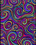 Bold Swirl Pattern Funky Rug