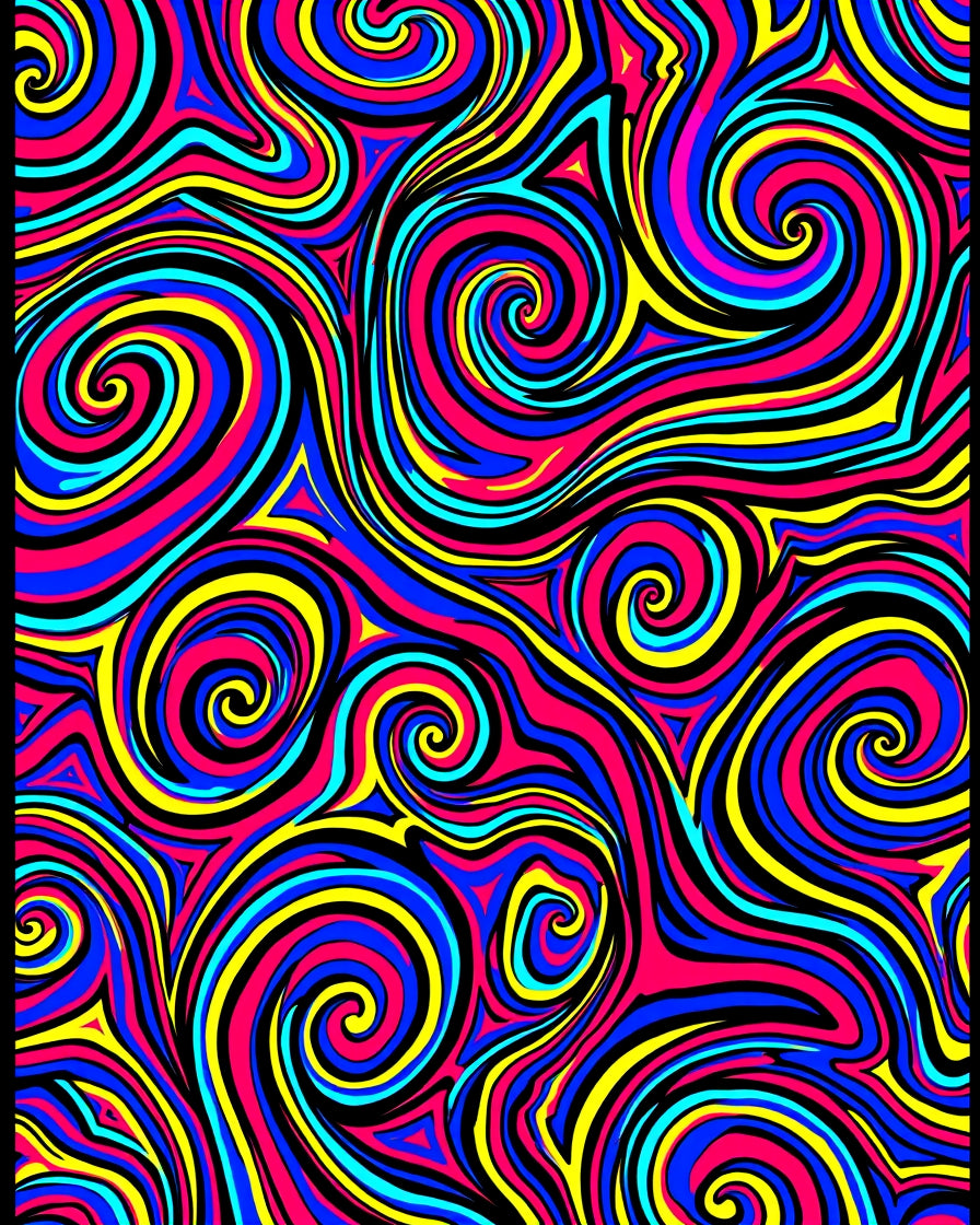Bold Swirl Pattern Funky Rug