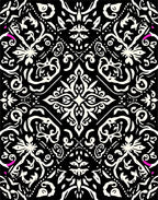 Ornate Swirl Baroque Pattern Rug
