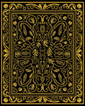 Golden Floral Vintage Border Rug