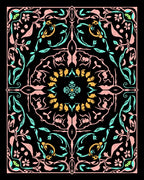Floral Vines Symmetry Pattern Rug