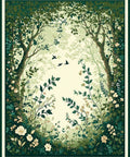 Enchanted Forest Floral Pattern Rug