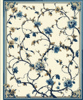 Floral Scroll Vine Pattern Rug
