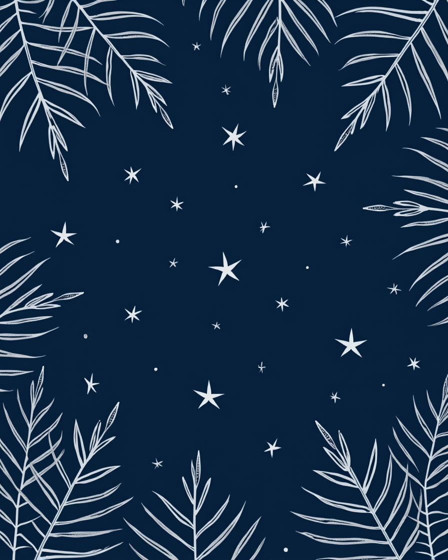 Botanical Starry Night Design Rug