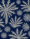 Navy Blue Floral Starburst Pattern Design Rug