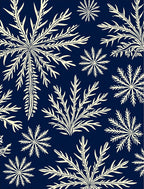 Navy Blue Floral Starburst Pattern Design Rug