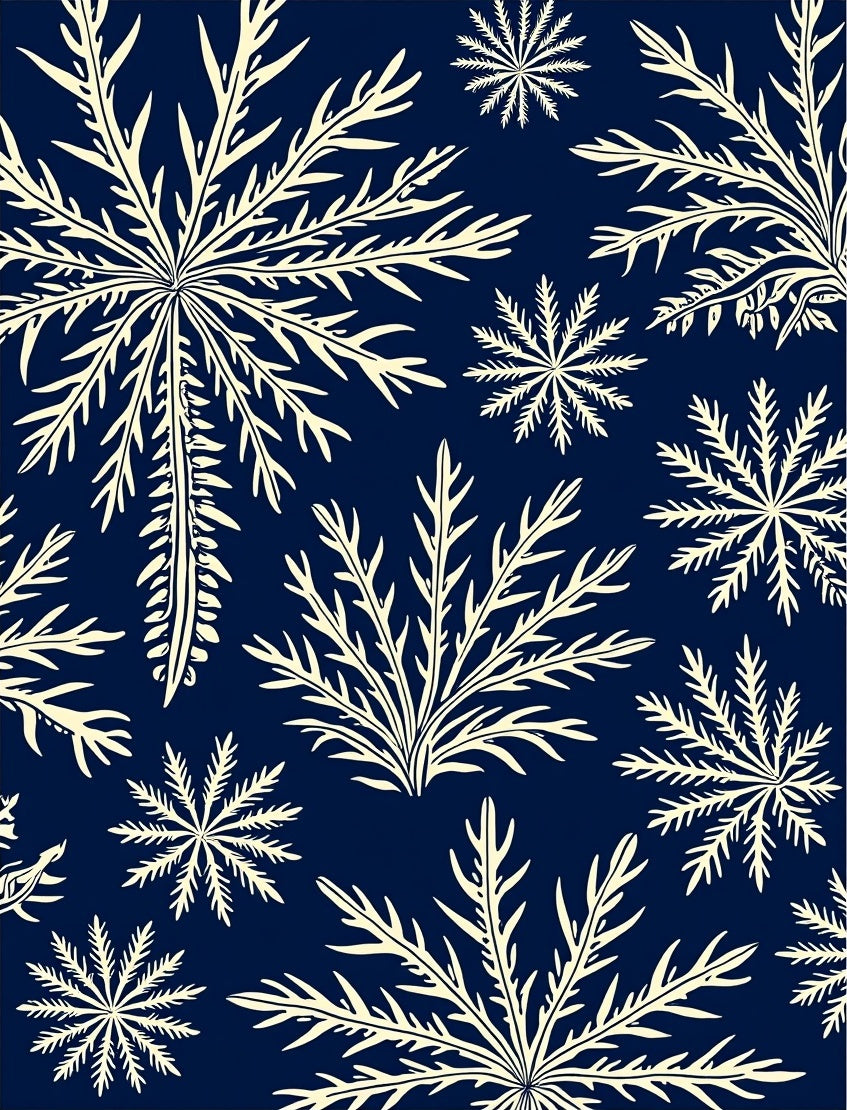 Navy Blue Floral Starburst Pattern Design Rug