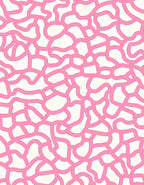 Abstract Pink Interwoven Lines Pattern Rug