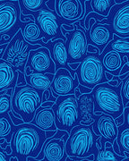 Blue Swirl Abstract Art Rug