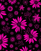 Bold Pink Floral Abstract Design Rug