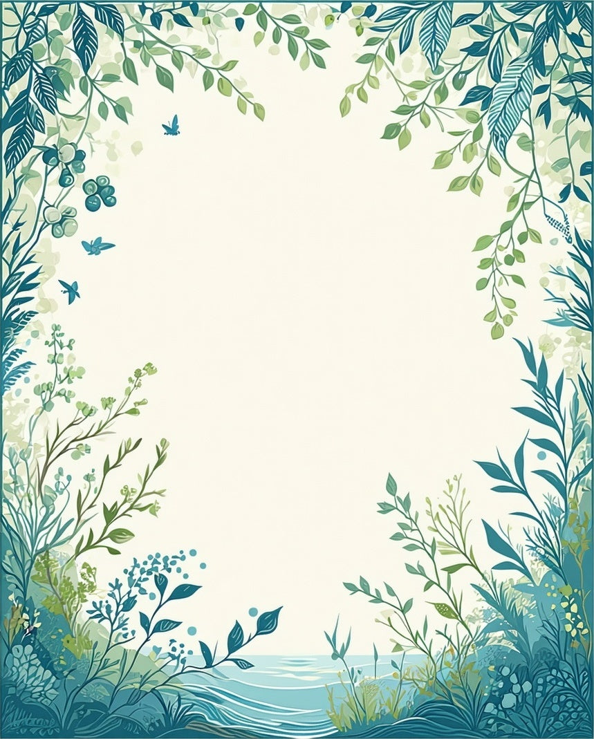 Serene Greenery Water Vista Rug