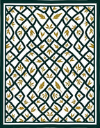 Lattice Vine Leaf Pattern Rug