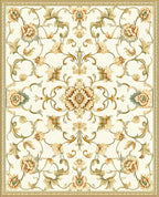 Classic Floral Vine Cream Rug
