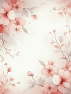 Delicate Blossom Branches Patterned Rug