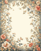 Vintage Floral Vine Meadow Rug