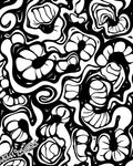 Abstract Organic Swirl Pattern Rug
