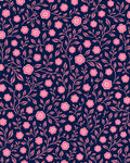 Pink Floral Vine Patterned Rug
