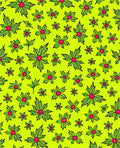 Vibrant Lime Green Floral Medallion Rug
