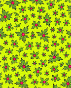 Vibrant Lime Green Floral Medallion Rug