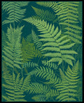 Forest Fern Botanical Print Rug