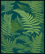 Forest Fern Botanical Print Rug