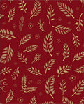 Golden Feather and Flower Scatter Rug