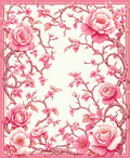 Whimsical Pink Blossom Floral Design Rug