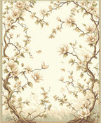 Vintage Floral Tree Branches Rug