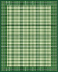 Classic Green Tartan Checkered Design Rug
