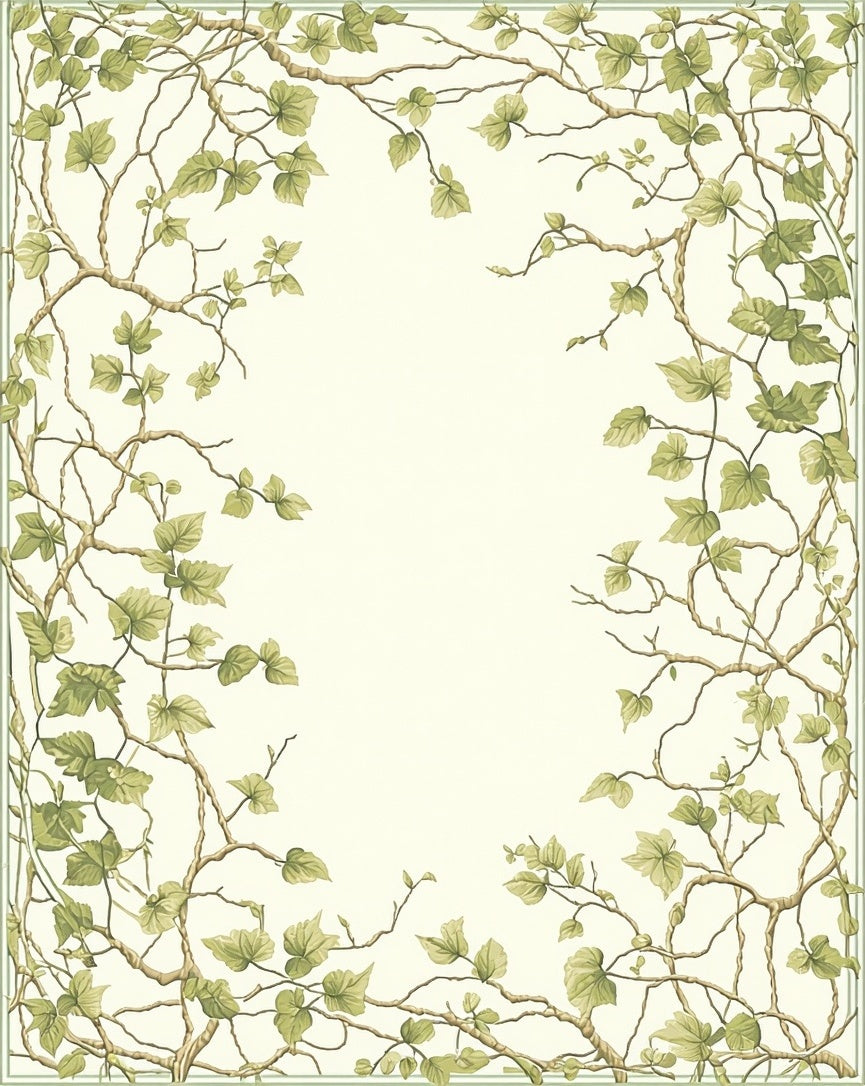 Vine Botanical Pattern Rug
