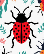 Cute Ladybugs Garden Pattern Rug
