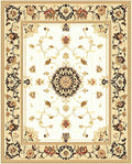 Ornate Floral Medallion Cream Rug
