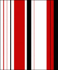 Bold Red Black White Stripe Pattern Rug