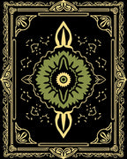 Emerald Floral Mandala Art Rug